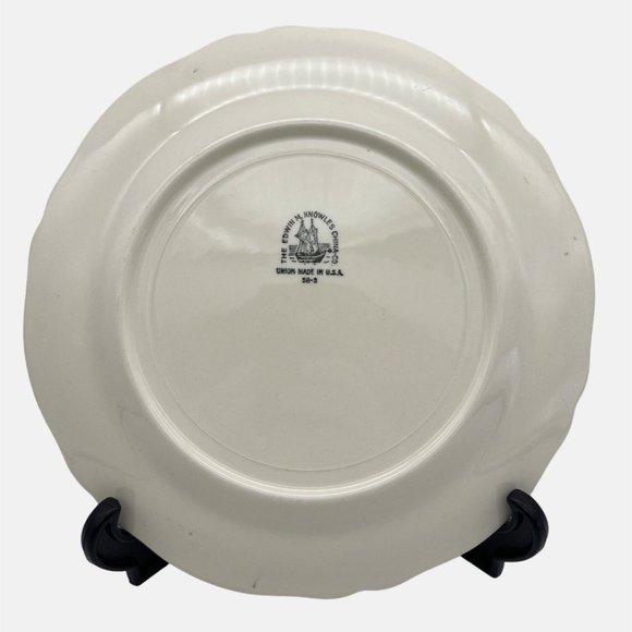 Vintage Edwin M Knowles China Co Pair of Luncheon Plates Union Made USA 9.25" - Picture 5 of 6